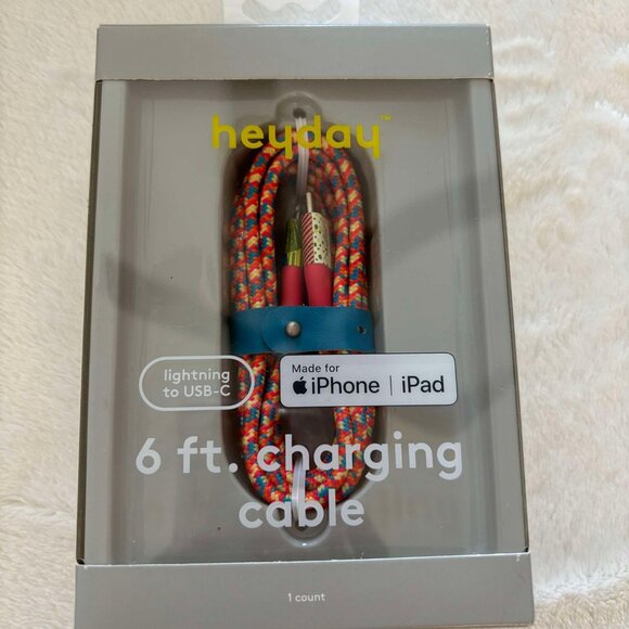 New Heyday with Jessie 6ft Braided Cable for Lightning to USB-C for iPhone/iPad - Picture 5 of 5